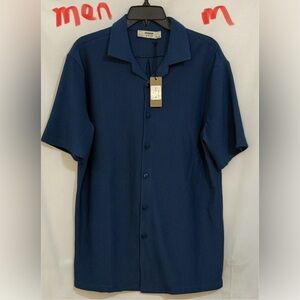 Men's Classic Blue Button Down Shirt